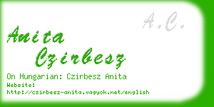 anita czirbesz business card